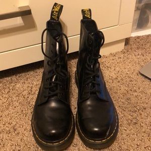 All black matte Doc Martens